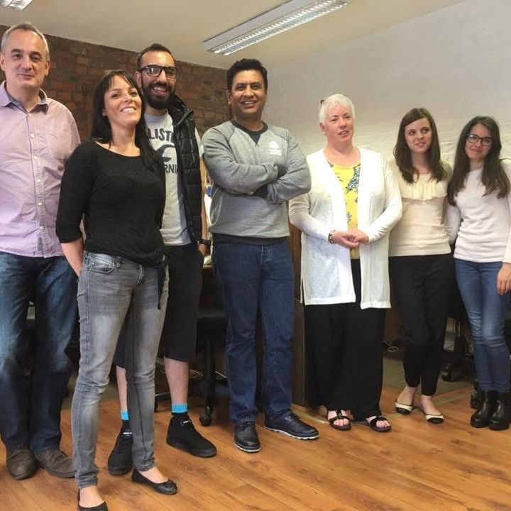 Nasir Bashir with a professional group